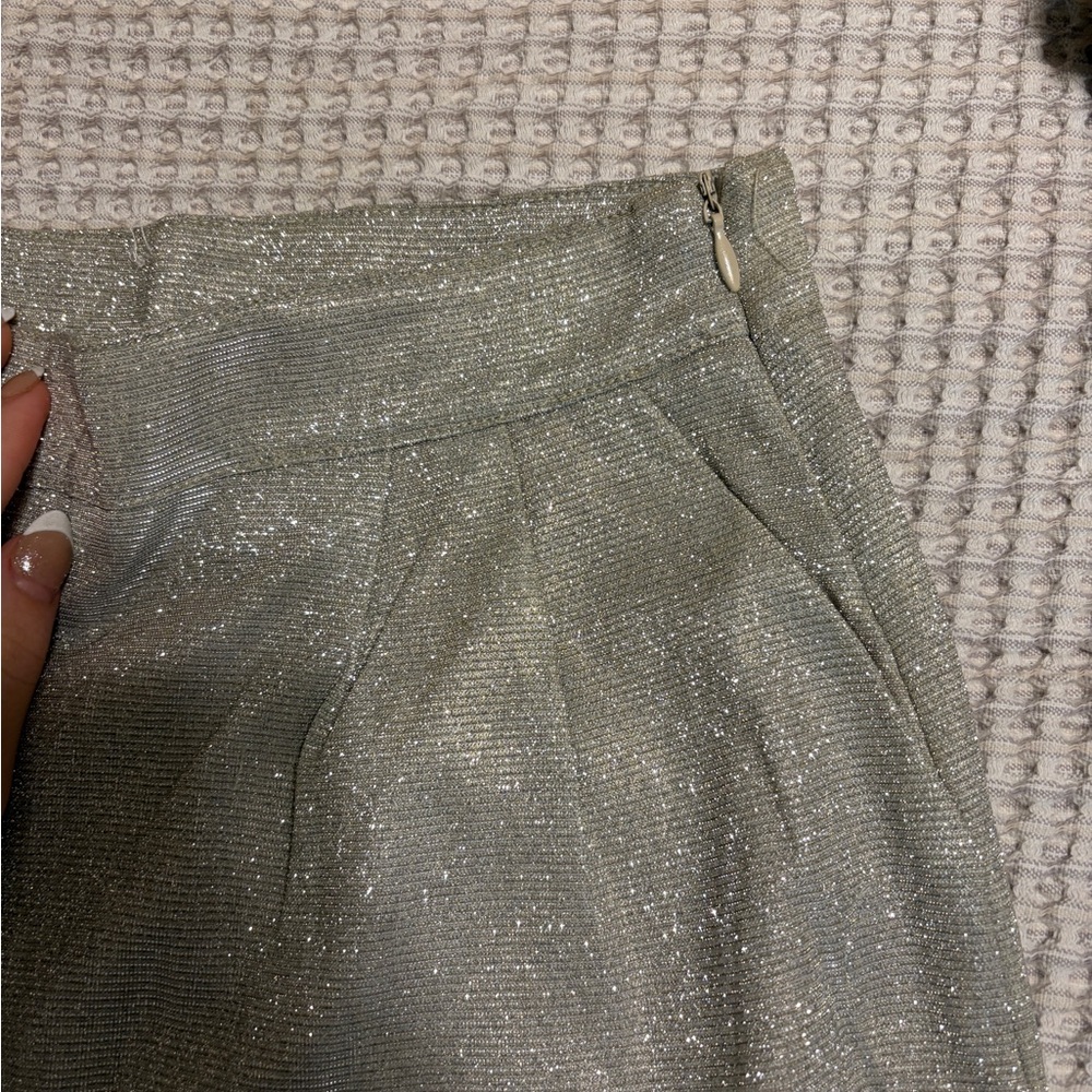 Women’s sparkly pants. Has a zipper on the hip - Picture 3 of 3